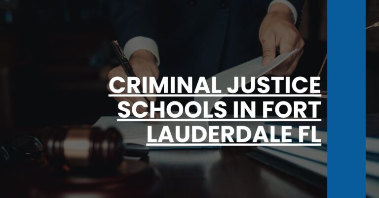 Criminal Justice Schools in Fort Lauderdale FL Feature Image