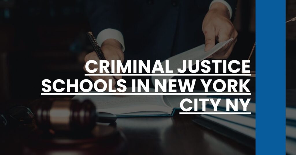 Criminal Justice Schools in New York City NY Feature Image