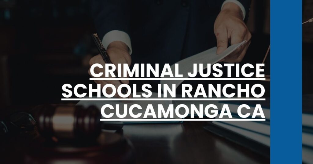 Criminal Justice Schools in Rancho Cucamonga CA Feature Image