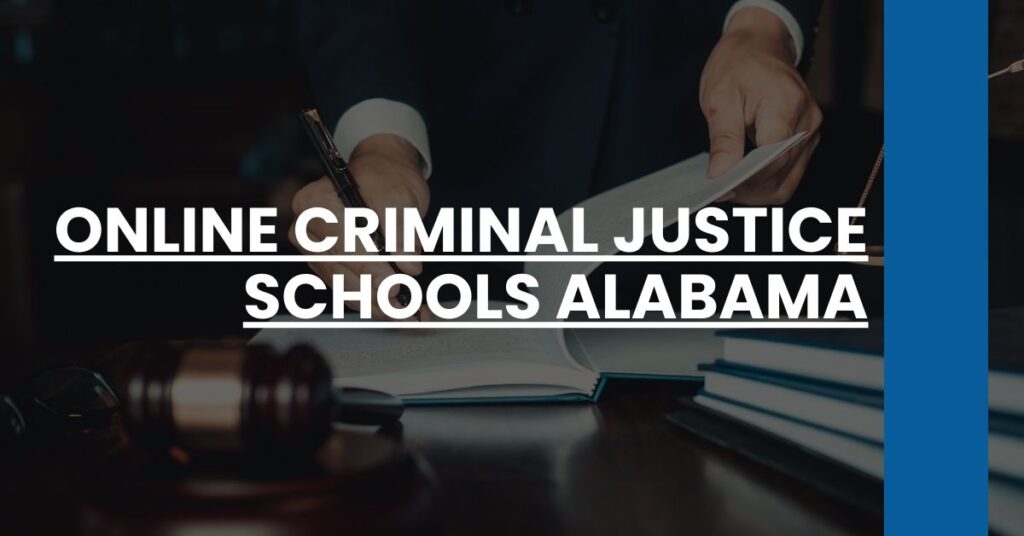 Online Criminal Justice Schools Alabama Feature Image